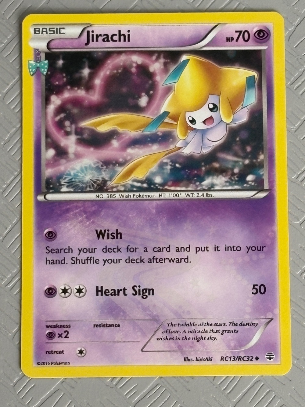 Jirachi RC13/RC32 Generations Radiant Collection Holo NM Pokemon 2016